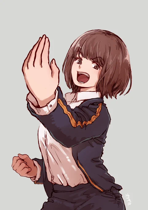 誕生日らしいので初登場時に描いた藤丸ののさん#ワールドトリガー#藤丸隊員お誕生日おめでとう 