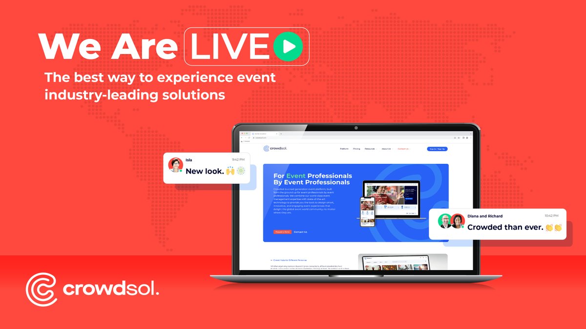 CrowdsolUK's tweet photo. We're excited to take crowdsol. to the next level with the launch of our new website today!🚀

Check it out now at https://t.co/IGXtFxfcon, and find out more about who we are and what event industry-leading solutions we are about to bring! 

#eventtech #gatheryourcrowd https://t.co/iyallcYvk7