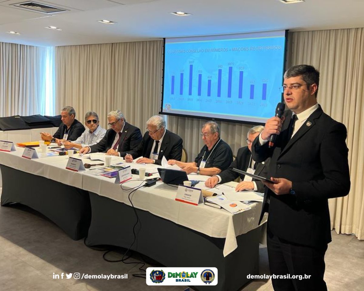 DeMolayBrasil's tweet photo. No sábado, o GMN Fortunato esteve em Recife/PE, a fim de apresentar o Relatório Anual do SCDB na 119º Assembleia Geral Ordinária da COMAB.

O DeMolay Brasil agradece o apoio e o espaço neste evento, a fim de apresentar o resultado do trabalho feito por Maçons junto à juventude. https://t.co/b85ZxKC8VZ
