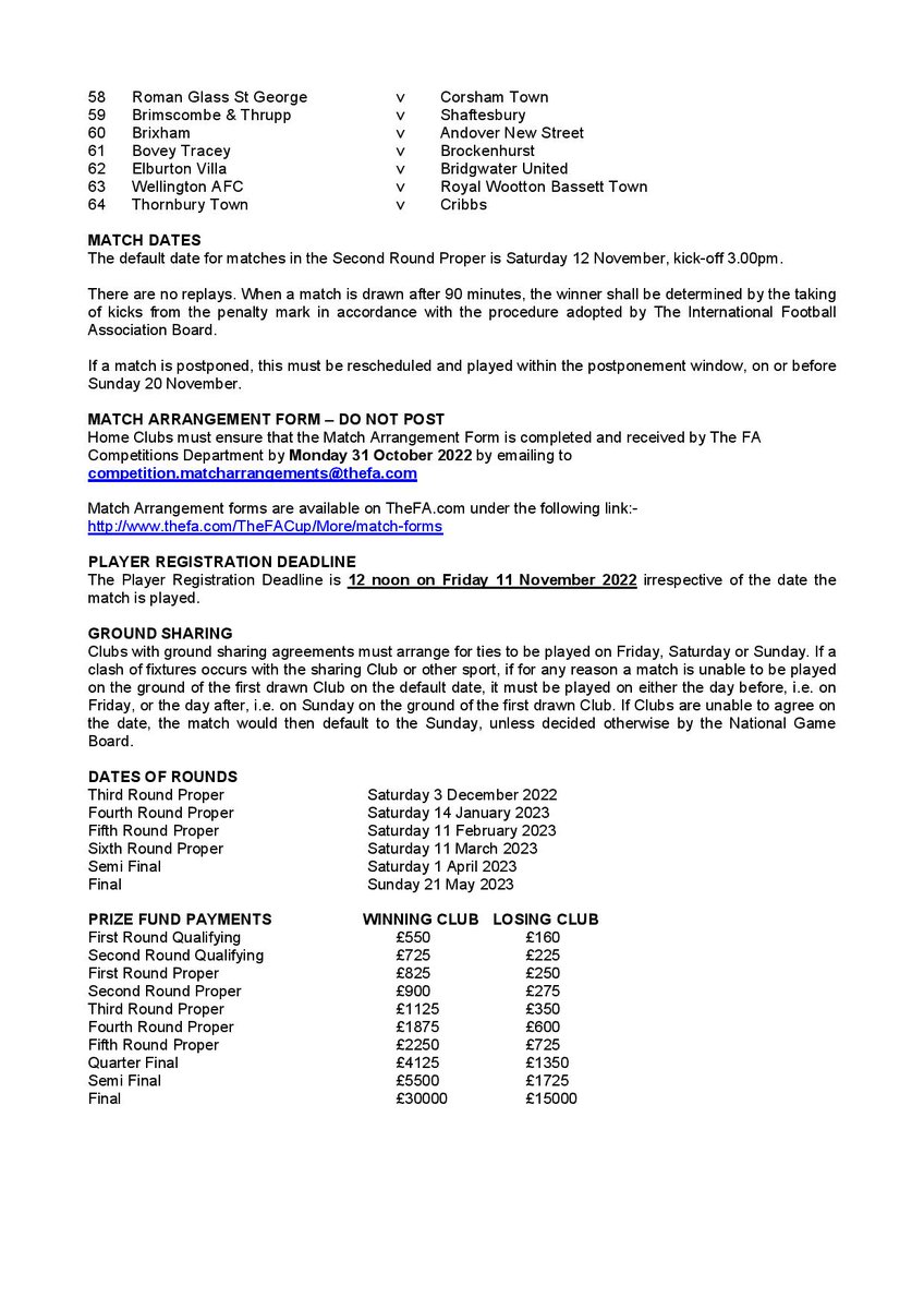 The #FAVase 2nd Rd draw ... facts &amp; stats of key ties to come later today