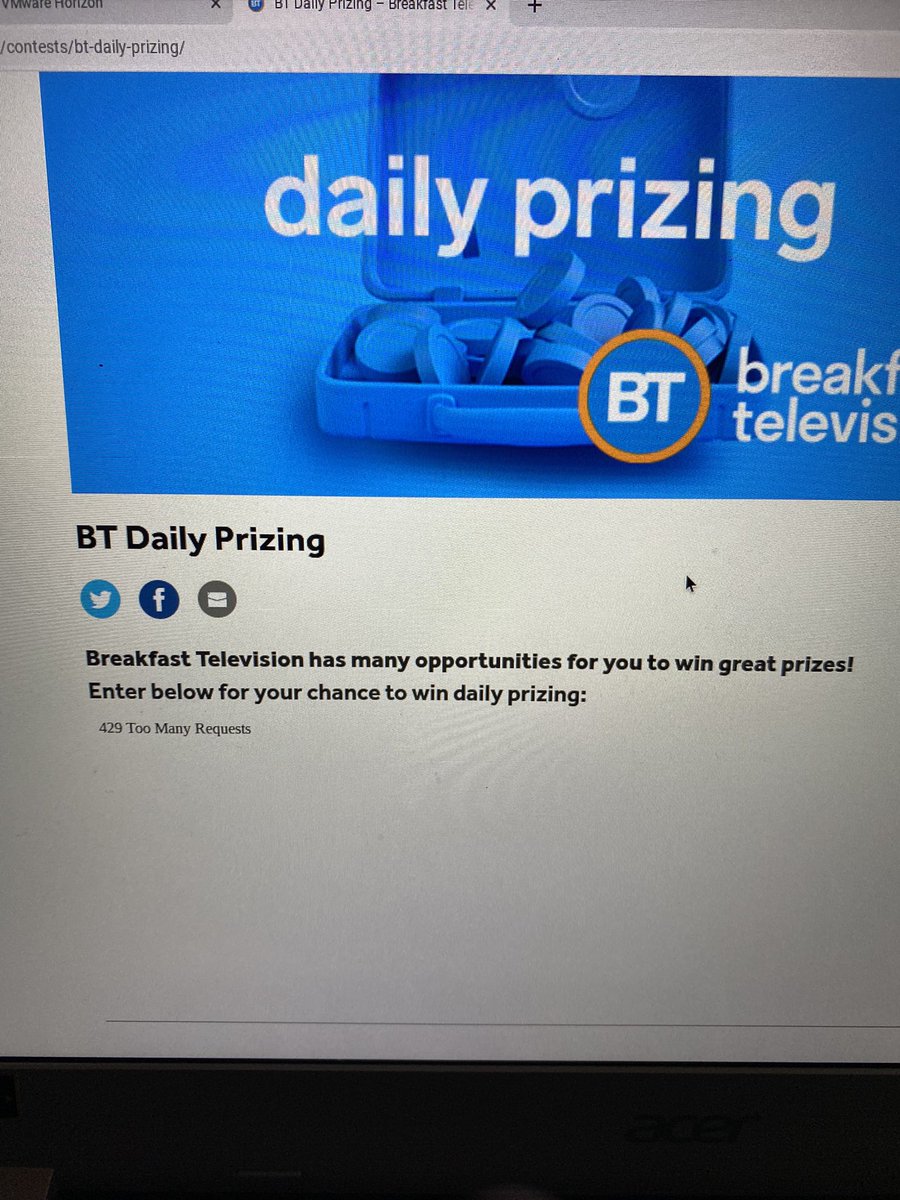 JulJulxo's tweet photo. When you try to sign up for @DinaPugliese free give away and it says too many requests 🤔 🤷‍♀️ 🤣
@careprinciple @breakfasttv https://t.co/LYGavd2Gx3