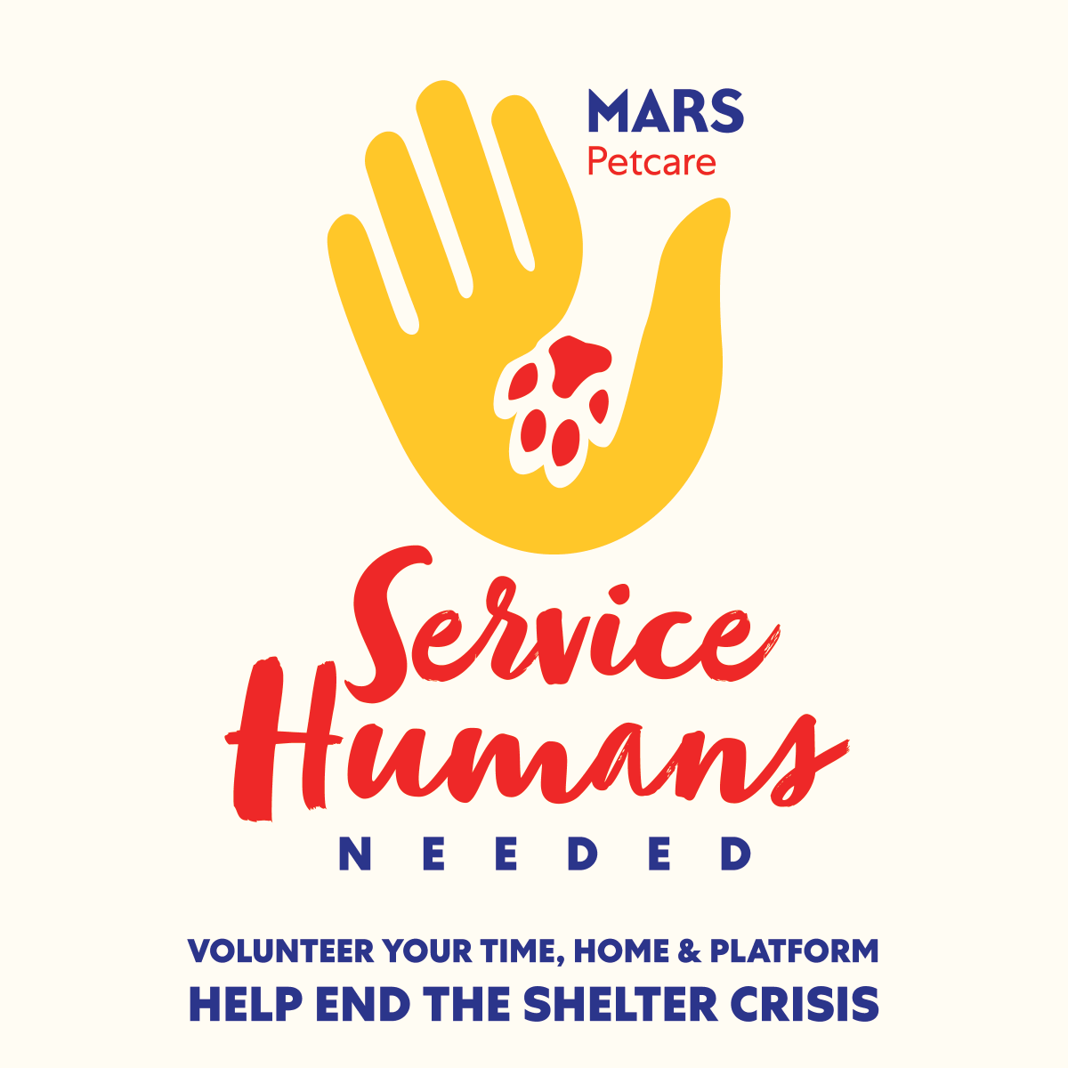 PedigreeFound's tweet photo. #ServiceHumansNeeded! Join @MarsPetcareUS in bringing an end to the ongoing shelter crisis. Together, by volunteering our time, homes and platforms - and donating to organizations like PEDIGREE Foundation - we can save the lives of our best friends. https://t.co/yxz9j5sfhU