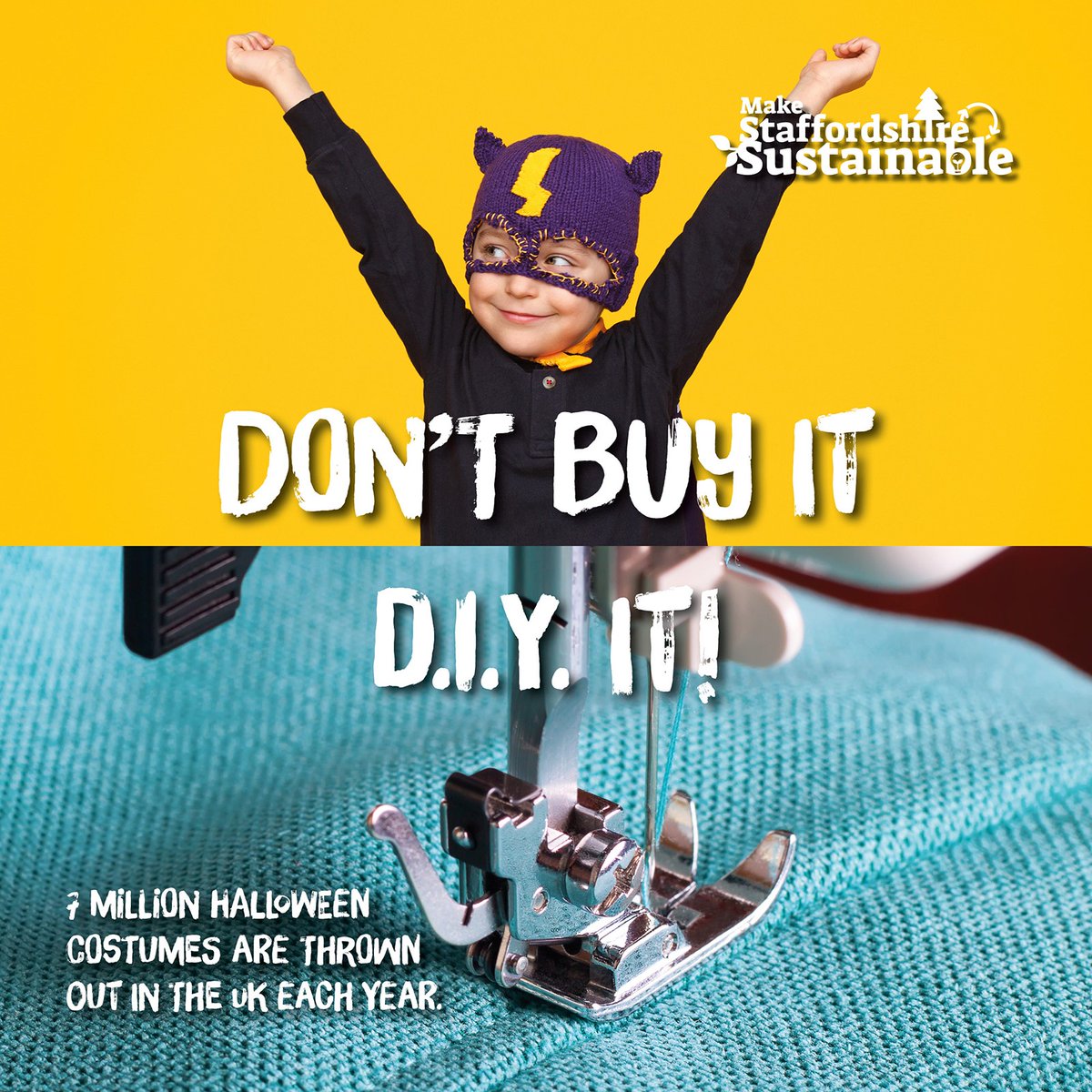 Did you know, 7 million Halloween costumes are thrown away each year – now that is scary! 😱

This year, why not make your own costume? It’s cheaper and more sustainable. 
Get inspired here: bit.ly/3Co3Xqs