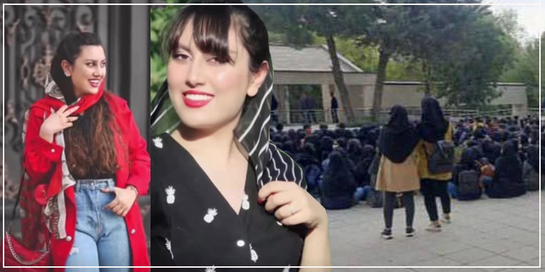 Jinek din ya ciwan a Kurd ku li parêzgeha Sine tevlî xwepêşandan bibû, di encama êriş û êşkenceya hêzên rejîma Îran ve hate qetilkirin.