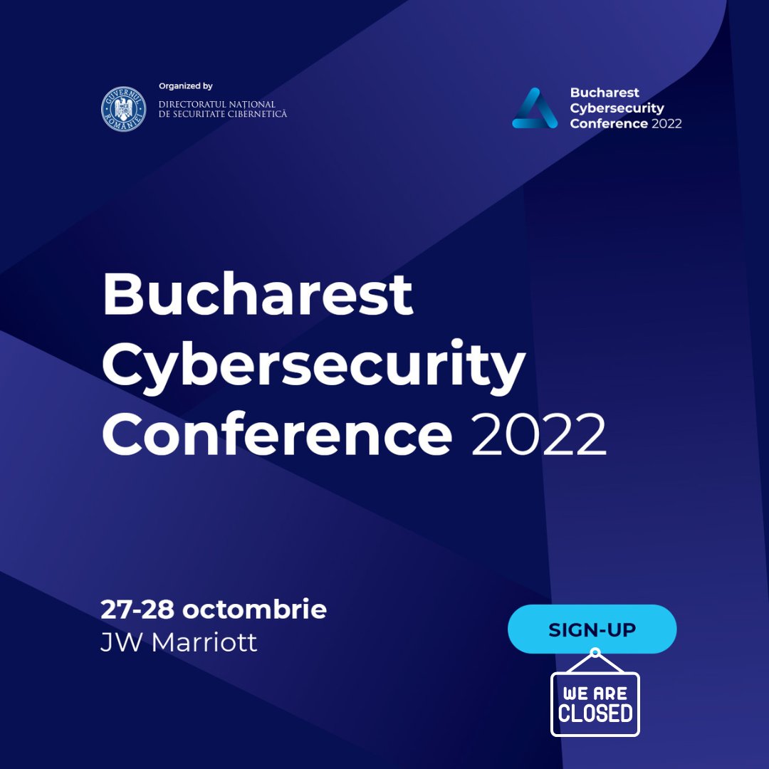 DNSC_RO's tweet image. 👩‍🏫Odată cu înființarea #DNSC, conferința anuală internațională #certCON a devenit #BucharestCybersecurityConference. 

🗓️Anul acesta, evenimentul va avea loc în zilele de 27 și 28 octombrie, la Hotel JW Marriott Bucharest /1

#CyberSecMonth #ThinkB4UClick #Choose2BeSafeOnline