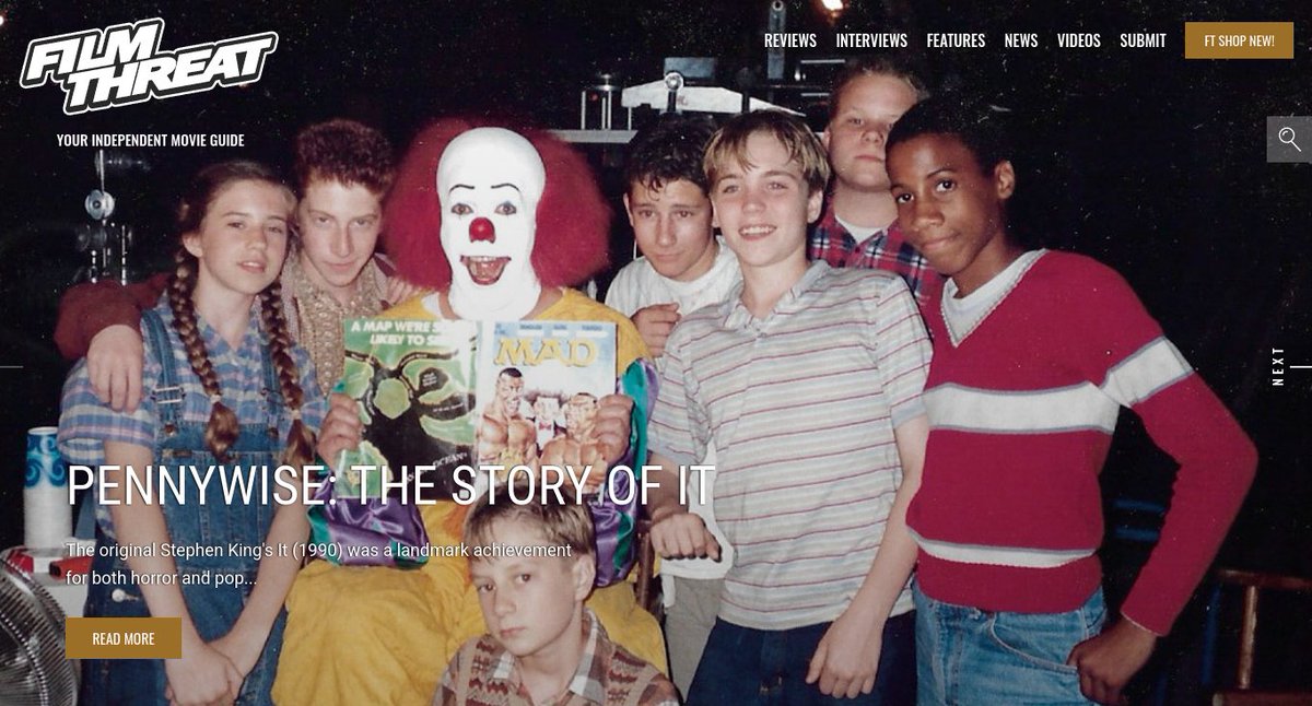 FilmThreat's tweet photo. “…a peek behind the curtain of the making of that seminal miniseries…” Jason Delgado finds Pennywise: The Story Of It to be essential for fans.
https://t.co/u2PbXAjbl9 #SupportIndieFilm #PennywiseDoc #Documentary https://t.co/5n2jU9gF9i