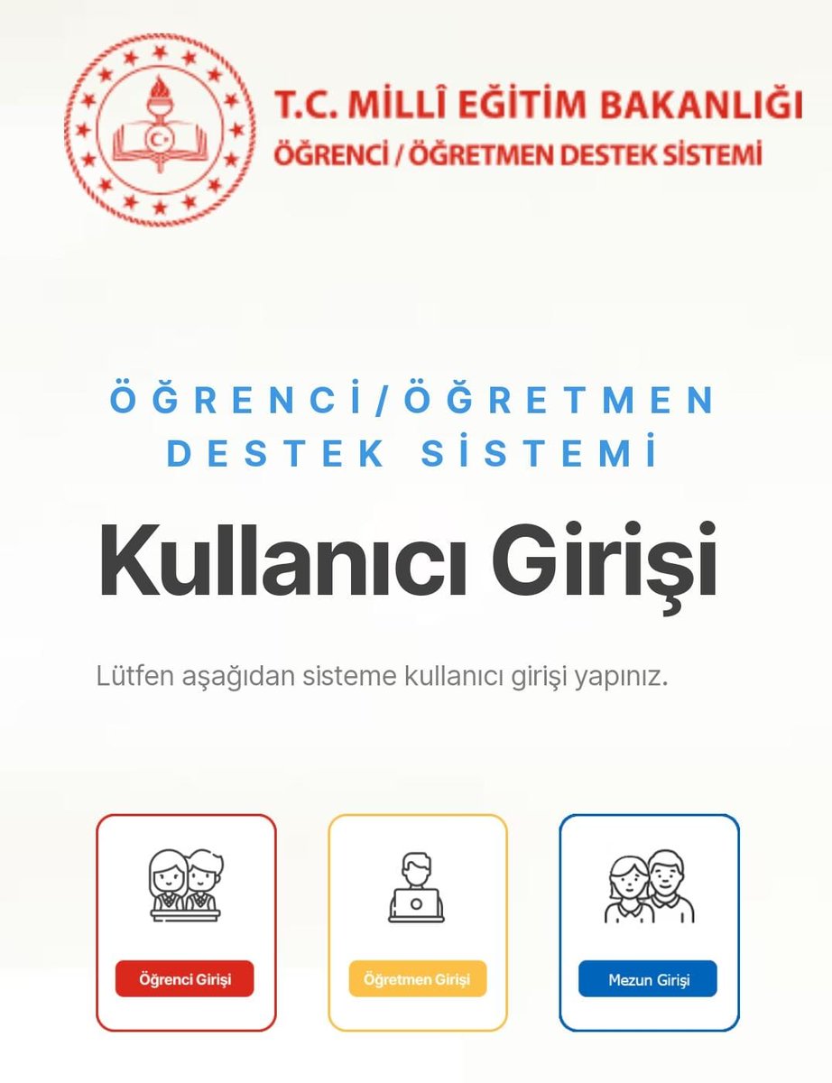 📢Öğrenci - Öğretmen Destek Sistemi (ÖDS) ders kitapları, konu anlatımları, ders anlatım videoları ve soru çözüm videoları ile destekleniyor.

🔗ods.eba.gov.tr

<a href="/memleventyazici/">Levent Yazıcı</a>