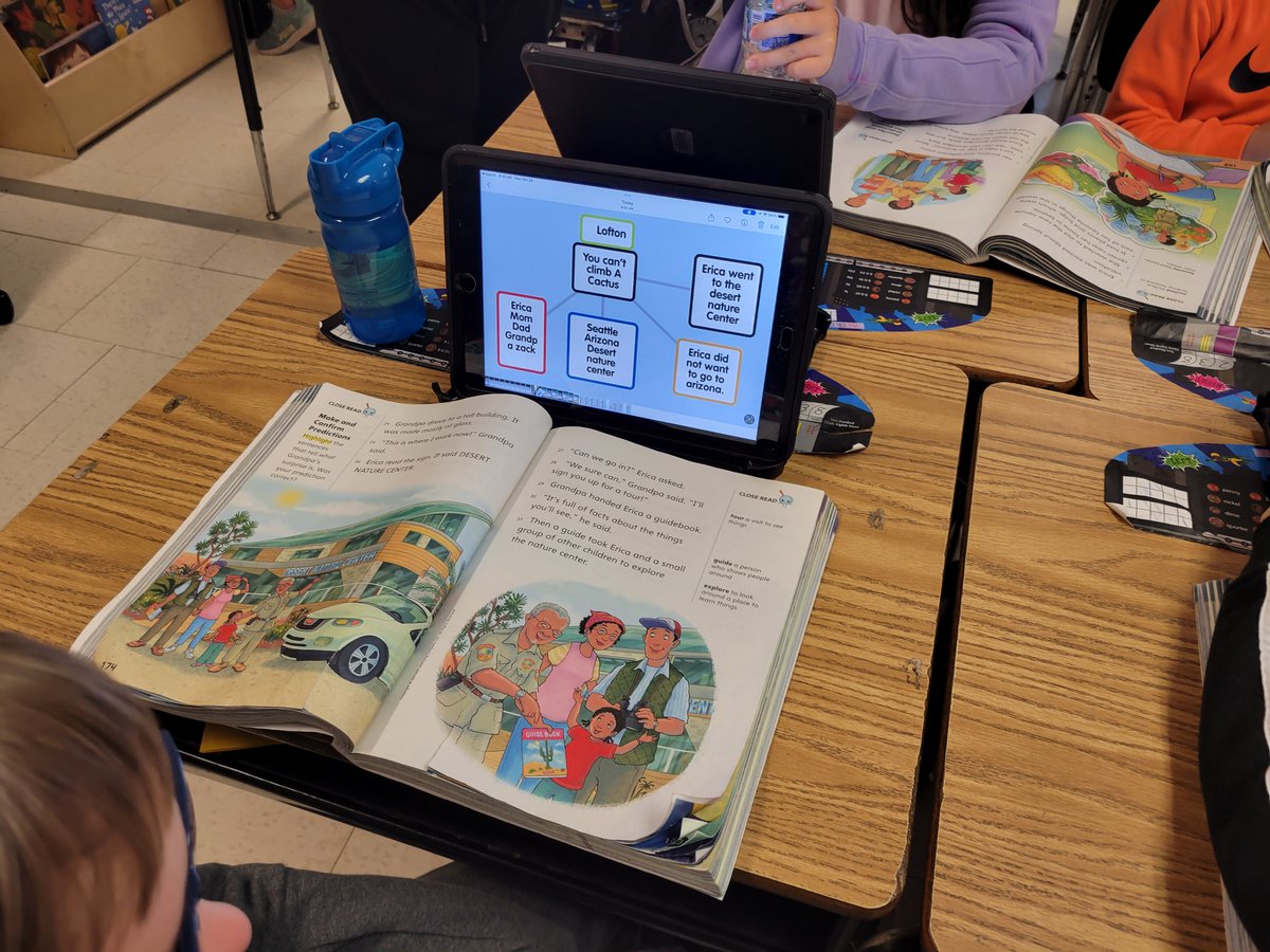 melthornhill's tweet image. Today 2nd graders at Clendenin Elementary are using Popplet to create a story structure map for their reading story. #kcslearning2020