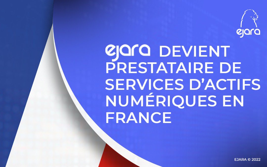 EJARA DEVIENT PRESTATAIRE DE SERVICES D'ACTIFS NUMÉRIQUES EN FRANCE 🌟🌟.                            <a href="/chakaneld/">Nelly Chatue Diop</a> <a href="/EjaraApp/">Ejara 💙</a> 

#Anyone Can be a better #Entrepreneur