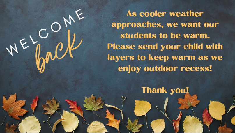 Welcome back students and families! We can't wait to see you this morning. We missed you!