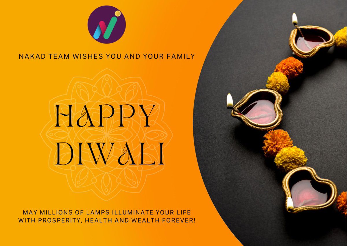NAKAD_co's tweet photo. Happy Diwali everyone! May millions of lamps illuminate your life with prosperity, health and wealth forever! https://t.co/uux4mj3cHD