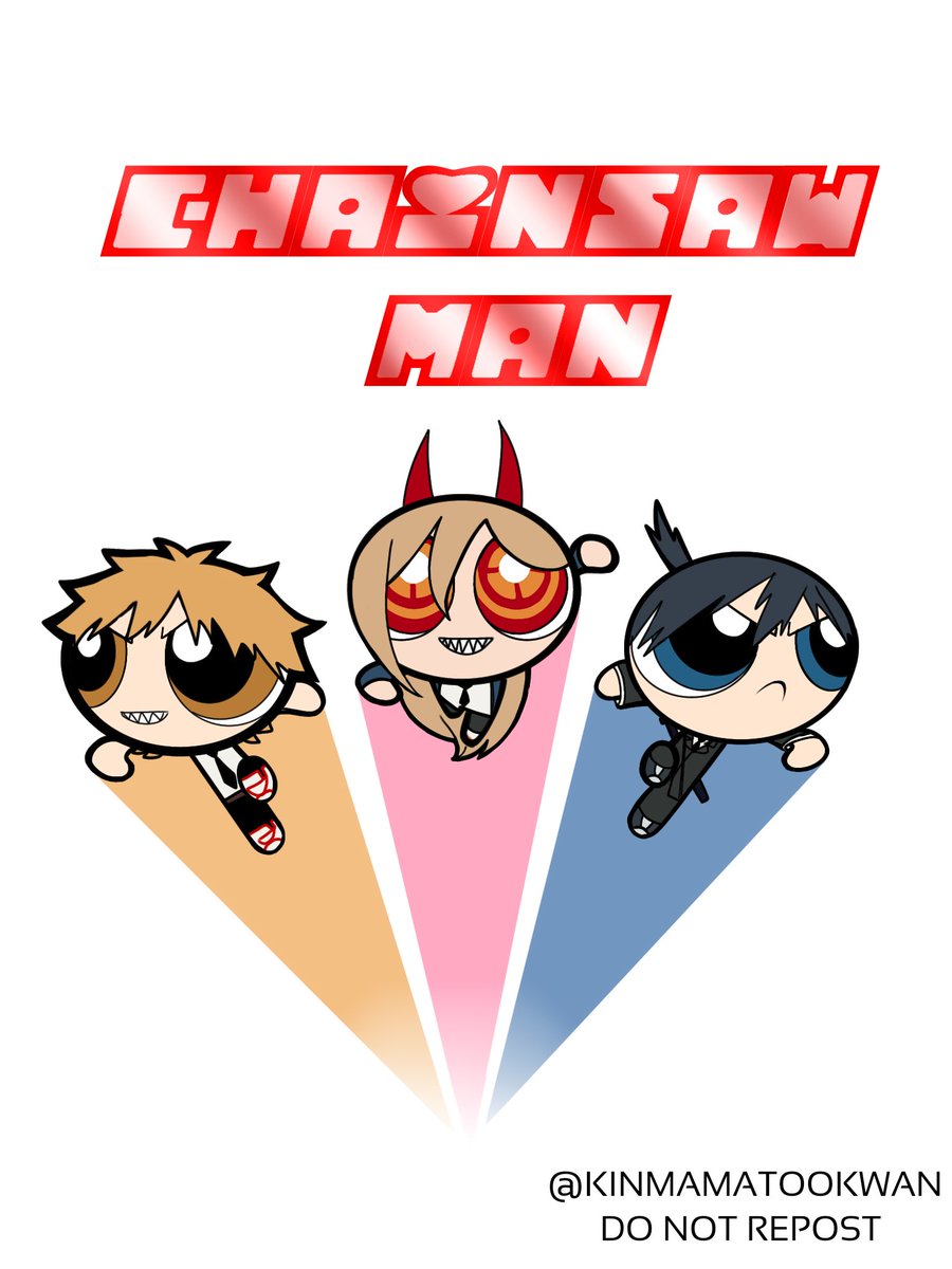 ALTAIR_SuN's tweet photo. chainsaw man x Powerpuff girls XD
#chainsawman #aki #denji #power #チェンソーマン #chainsawman https://t.co/EsyY1iV3U2