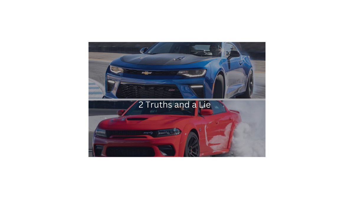 KevinsAutoParts's tweet photo. Two Truths One Lie:
1. Dodge has the fastest muscle car ever built stock.
2. Camaro has existed since the 1950s. 
3. Mustang has 6 generations. https://t.co/XO9vE1LYAq