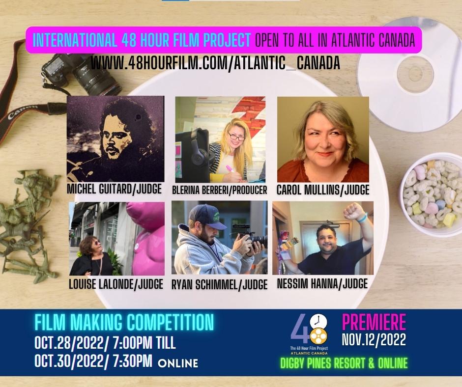 ac48hfp's tweet photo. And here are the judges for the Atlantic Canada 48 Hour Film Project 2022 🥳 Michel Guitard/ Nessim Hanna/ Louise Lalonde/ Carol Trudy Mullins/ Ryan Schimmel/ Producer Blerina Berberi 🤩
Register your team TODAY https://t.co/vji8VZB38Y Premiere and Awards https://t.co/DgOLK3RccP https://t.co/eU3dzACwGS