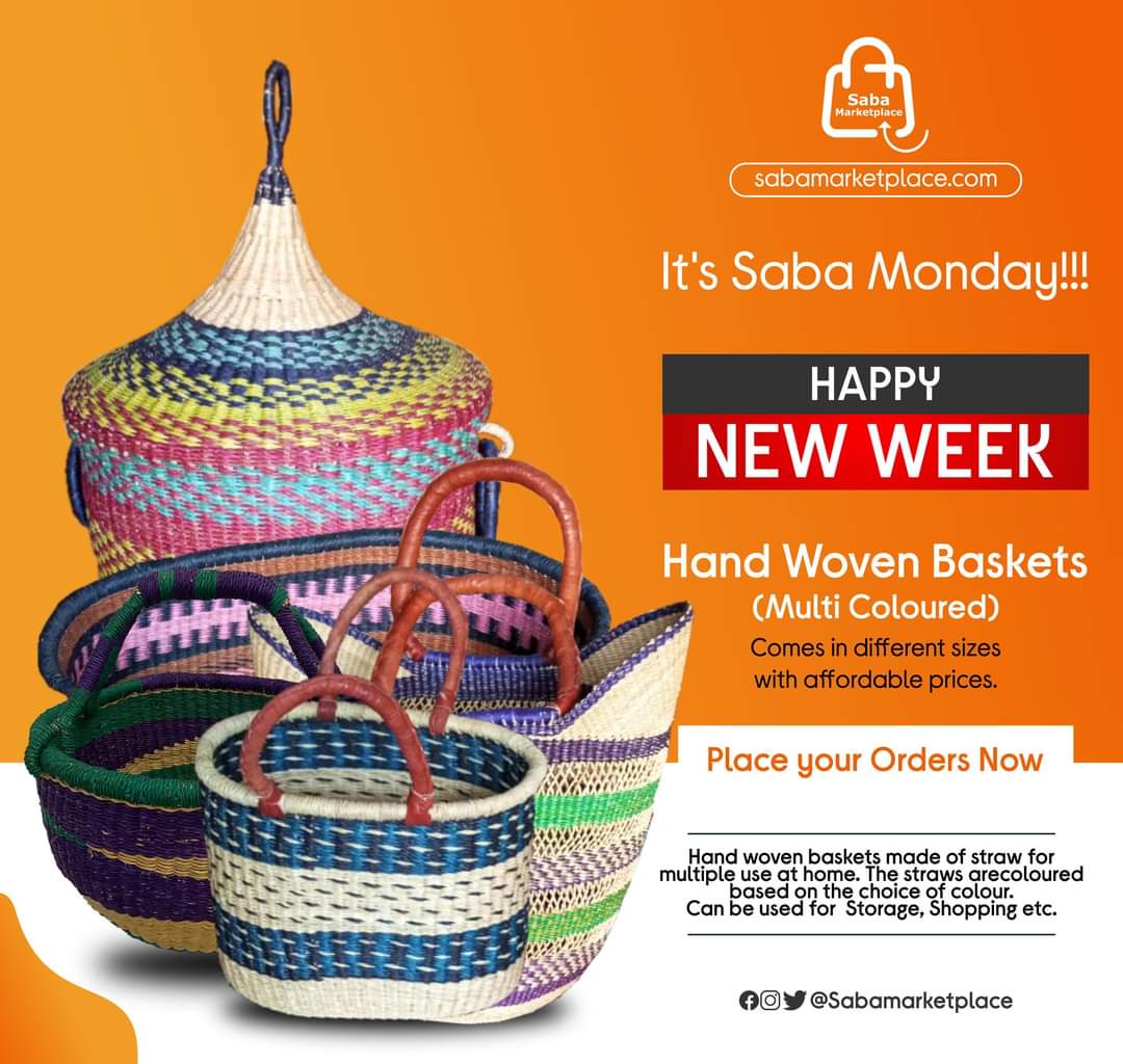 sabamarketplace's tweet photo. Buy Here: https://t.co/sJ4AAHSTOD
Rock the new week with these awesome hand woven baskets for sale on our online platform. #Saba #SabaMarkerplace https://t.co/oVYrawP95Y