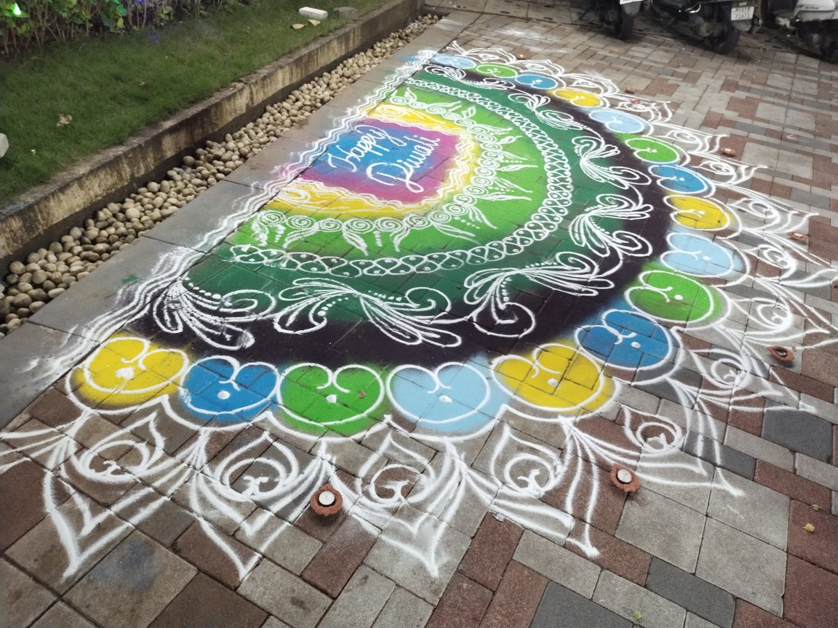 When u see kidneys even in a Diwali Rangoli. # Nephrologist