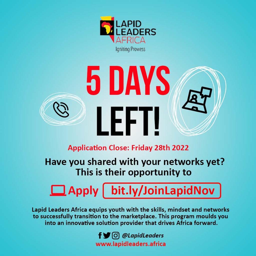 CaragoLapid's tweet photo. https://t.co/uM2aCcBeYV
Guess what! You still have time to join us in the #lapidexperience
Get exposed to vast mentors and build up trainings and activities. See you soonβΊοΈ.
@LapidLeaders https://t.co/lDn85Bi52d