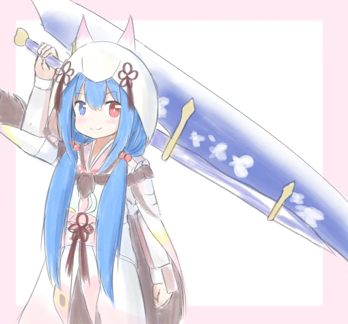 最近にハマったりしていたのでうちの子を落書き