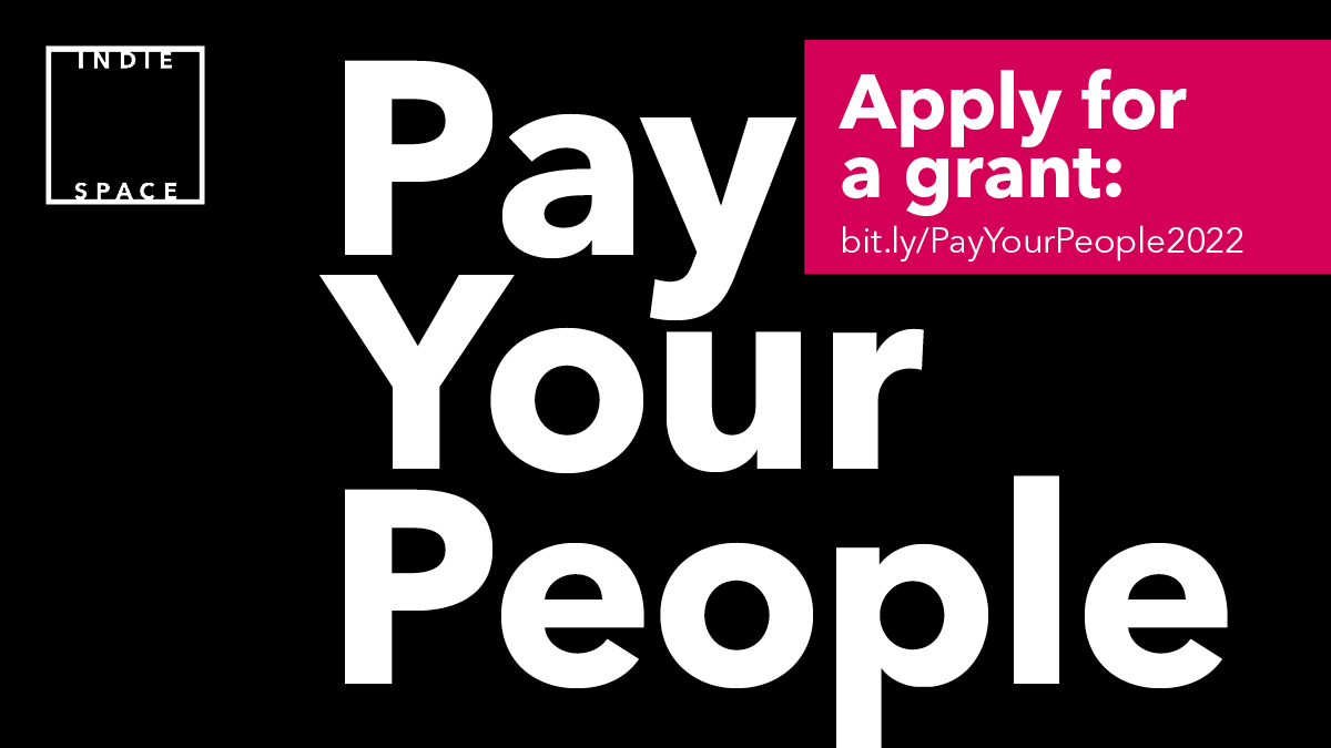 artny72's tweet photo. DO YOU WANT $1,000 TO PAY YOUR PEOPLE? NYC-based indie theater companies, collectives &amp; venues should take 15 minutes &amp; apply here for @IndieSpaceNYC's Pay Your People Grants, to pay historically excluded artists that work in and on your shows  [WEBSITE] https://t.co/F88s8JAb14. https://t.co/JEXI3btpeu