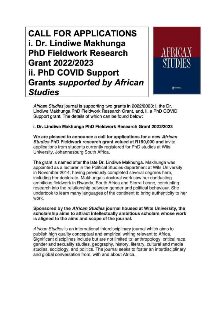SSRC’s Next Gen Africa on X: “Apply | African Studies journal is