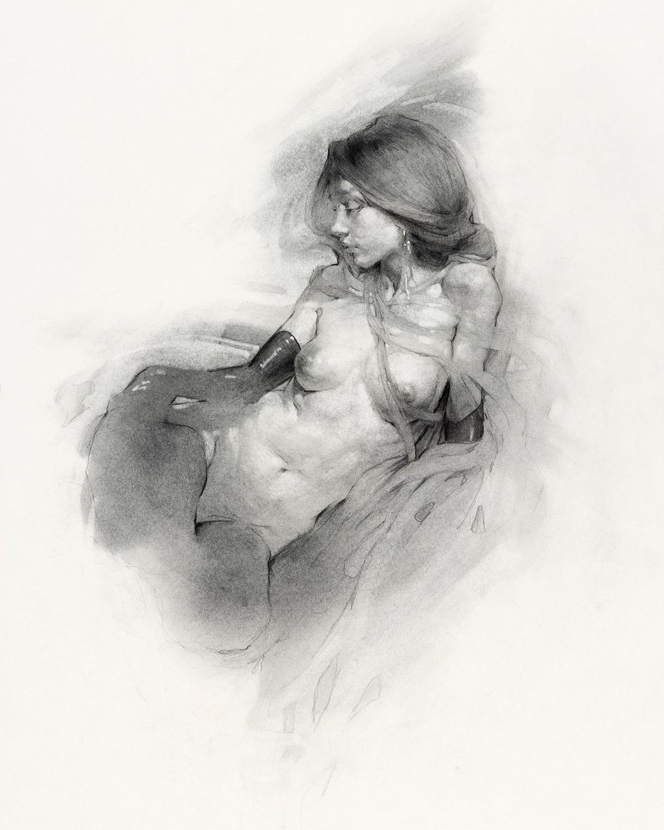 KK12 - Graphite on Paper - 11 x 17 in. - April 2022 for the upcoming <a href="/principlegall/">Principle Gallery</a> exhibition: Nov. 18th.