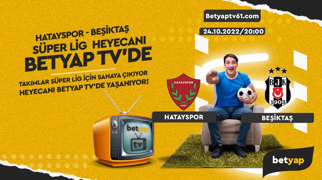 Hatayspor ⚔️ Beşiktaş ——————— Süper Lig Heyecanı BETYAP TV’de 📺 🍿 ——————— Kesintisiz ve donmadan izlemek için ——————— 👉 bit.ly/3KsxRfK ——————— #betyap