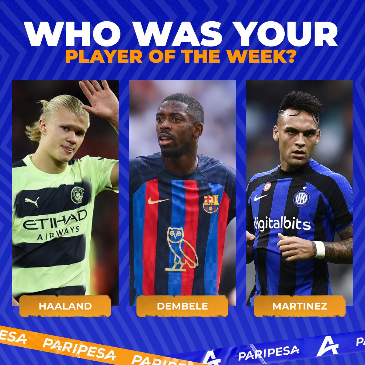 🔴🟡🟢 Three leagues and three attacking “monsters”! ☝ But you can choose only one Player of the Week! #potw