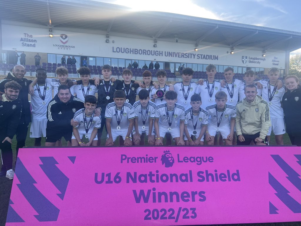 🏆 𝗖𝗛𝗔𝗠𝗣𝗜𝗢𝗡𝗦!

👏 Congratulations to #LUFCU16s on winning the 2022/23 U16 Premier League National Shield, beating Watford 5-0 in the final! 

#LUFCYouth | #LUFC