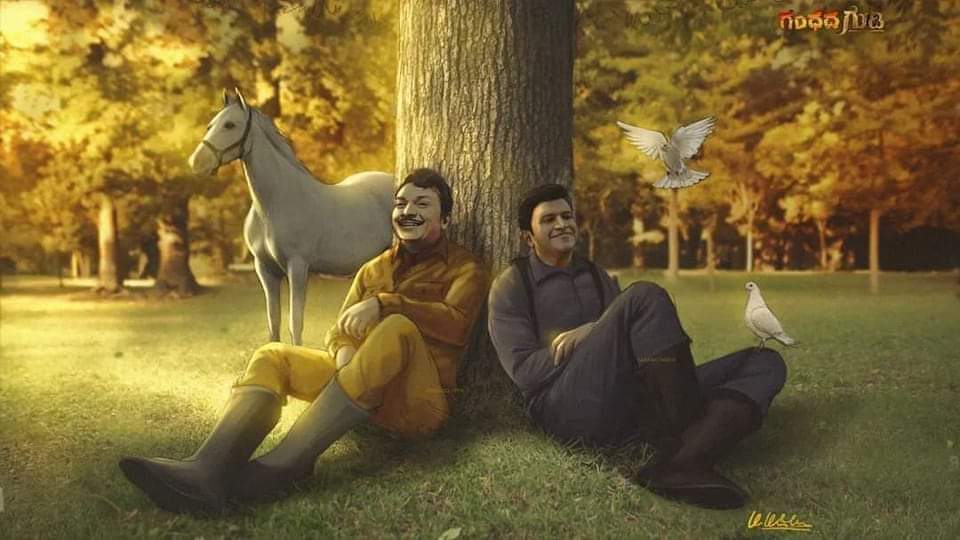 VKkarthik169's tweet photo. ಗಂಧದಗುಡಿಯ ಮಾಲಿಕರು
#appusir #puneethkumar #gandhadahhdi #speedart #drrajkumar https://t.co/nFZ0r1WX3m