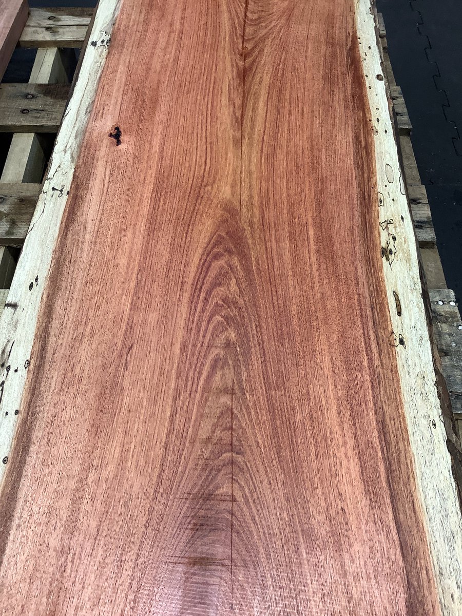 Check these out!
Small Sirari slabs, aka Tiete rosewood, in showroom.
Pink to reddish heartwood, cream to gray sapwood. Worm and spalt noted in sapwood.
5/4 stock, 4’  long by 10”- 16” wide.
Interested? Contact Jeff at Hearne Hardwoods: 1.888.814.0007 / jeff@hearnehardwoods.com
