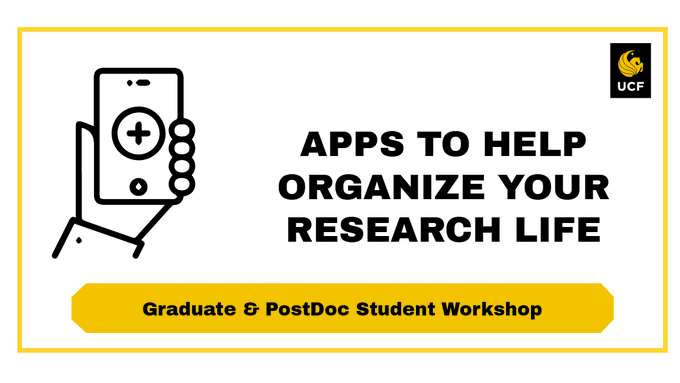 Join us on 10/27 at 5pm in TCH 208 t as we uncover the secret to how mobile apps can help you organize your graduate and professional tasks. Be sure to bring your mobile device so you can be ready to test drive apps during the presentation.