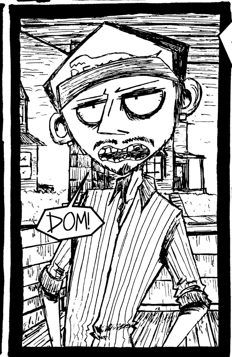 Rigbydraw's tweet photo. @ntsketch @der_lucius tagged me in. So here’s Dom, from my graphic novel Street Legal. 
And I’ll tag @Jade_rabbit_art @pixeljadeart and @FunkyTheAlien https://t.co/fec4f8EIbH