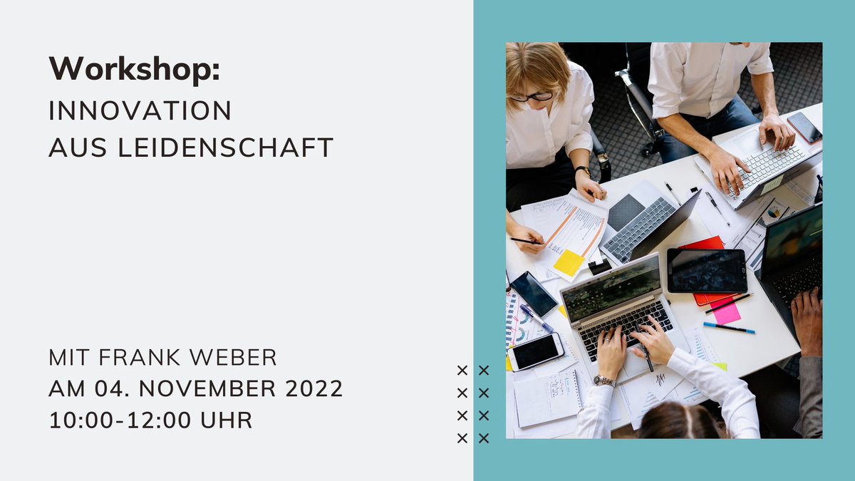 In den wenigsten Unternehmen sind die Innovationsprozesse so richtig erfolgreich. Das ist nicht nur bedauerlich. Das ist gefährlich! Innovation ist weit mehr als ein Imagefaktor. Innovation ist überlebenswichtig!
Zur Anmeldung: lnkd.in/e9U_d2yM