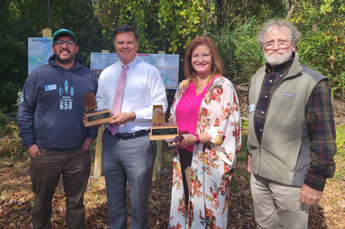 Thanks to Alabama Scenic River Trail for their gracious commendation. Always support Trail funding in the budget. Great resource for our state!