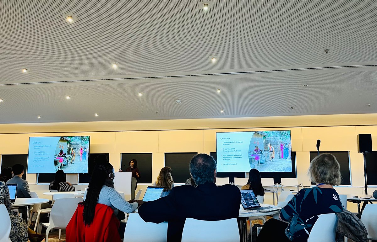 Prof <a href="/ParulChristian/">Parul Christian</a> <a href="/JohnsHopkinsSPH/">Johns Hopkins Bloomberg School of Public Health</a> shares the data on nutrition for women &amp; girls globally <a href="/gatesfoundation/">Gates Foundation</a> #GCAM22. Many opportunities to do better. 

Moving forward we must: 
⏰ Start early
✅ Start right
👩🏻‍🎤Suppoet adolescent nutrition