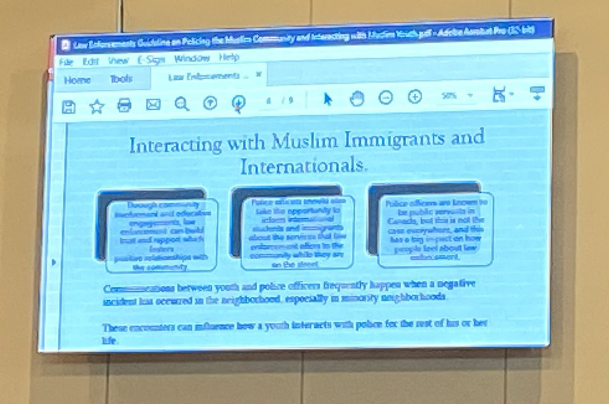 With a room full of brand new <a href="/TorontoPolice/">Toronto Police</a> recruits this morning starting their 1st official week on the job with cultural experience training. Rn hearing from members of the Muslim community on interacting with their communities.