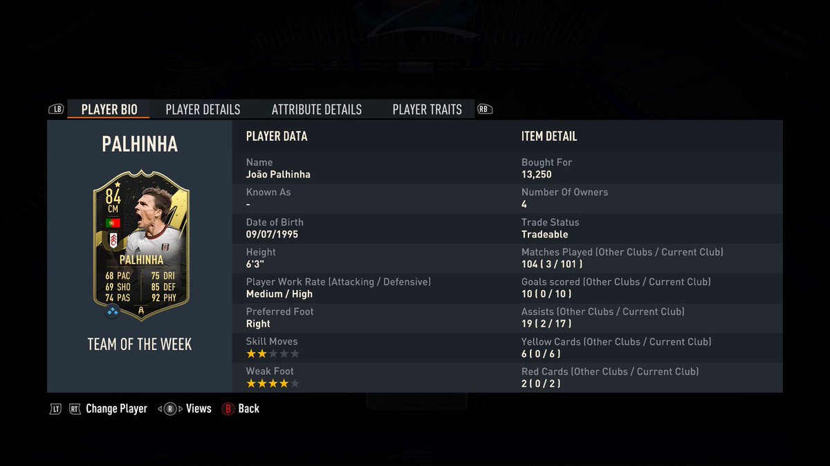 The Best Value CDM In FIFA 23 

🇵🇹- Palhinha 

Trust me you won't regret trying him out,Thank me later.😉

100 Appearances for the 🐐