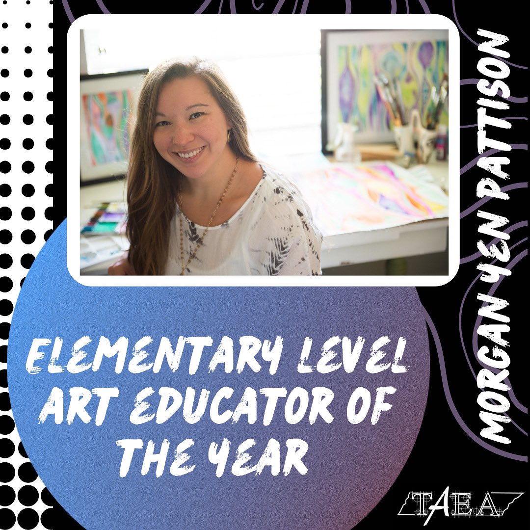 TN Art Ed Assoc (@tnarted) on Twitter photo CONGRATULATIONS to the TAEA Elementary Art Educator of the year Morgan Yen Pattison! Join us at the TAEA Fall Conference as we congratulate all of our award recipients. <a href="/morgan_pattison/">Morgan Pattison</a> CONGRATULATIONS to the TAEA Elementary Art Educator of the year Morgan Yen Pattison! Join us at the TAEA Fall Conference as we congratulate all of our award recipients. <a href="/morgan_pattison/">Morgan Pattison</a>