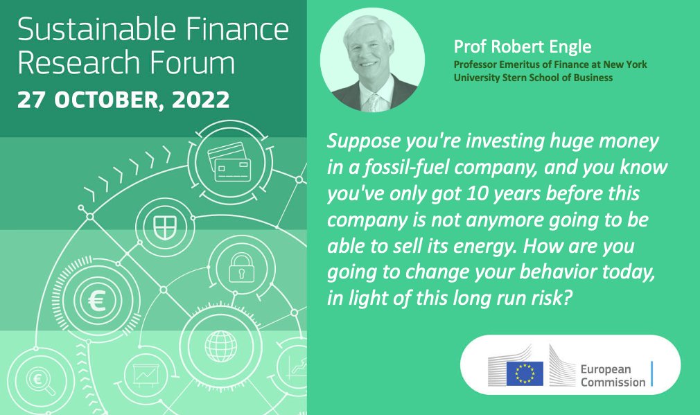❓supporting growth ❓cutting pressure on climate & environment How to better channel investments towards a climate-neutral economy? Delighted to introduce @Prof_RobEngle as our academic keynote speaker this week 👉 europa.eu/!mcnPYT #SustainableFinanceEU #EUGreenDeal