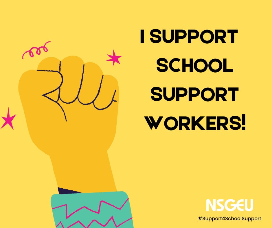Sending strength and support to our colleagues in @NSGEU Local 70 #Support4SchoolSupport