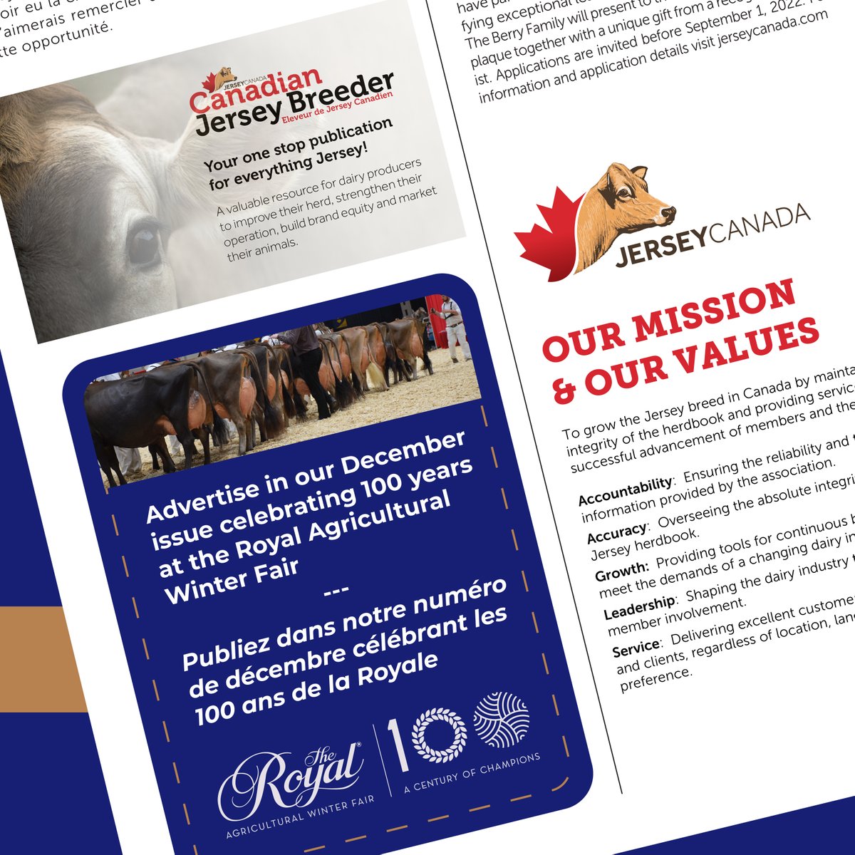JerseyCanada's tweet photo. Advertising spaces are still available in the December Canadian Jersey Breeder magazine.
...
Des espaces publicitaires sont toujours disponibles pour l’édition de décembre du magazine l’Éleveur de Jersey canadien.

#JerseyCanada #AdvertiseWithUs #AdvertisingOpportunity https://t.co/0teQUrRH8w