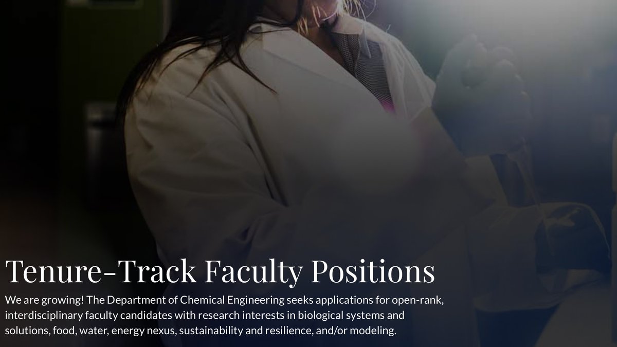 We're hiring! Open-rank, interdisciplinary, chemical engineering. Are you an awesome colleague? Come join us at <a href="/Northeastern/">Northeastern U.</a> <a href="/NU_ChemE/">Chemical Engineering at Northeastern University</a>  che.northeastern.edu