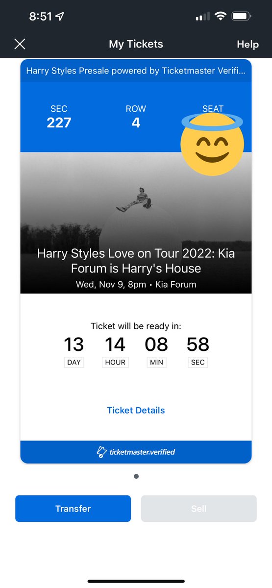 harrytix2022's tweet photo. selling 1 ticket to harry’s LA 11/9 show for face value! $188.20 +paypal fee! also willing to negotiate if needed. able to send proof! pls dm if interested i need this gone!!!!

🏷 harry styles hslot kia forum LA 11/9 selling for sale upperbowl face value fv https://t.co/UlNPZMiru9