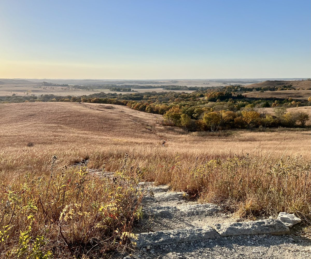AmyMHageman's tweet photo. The Konza Prairie in Manhattan, KS, truly shines in autumn. https://t.co/AbkQEoqaTh