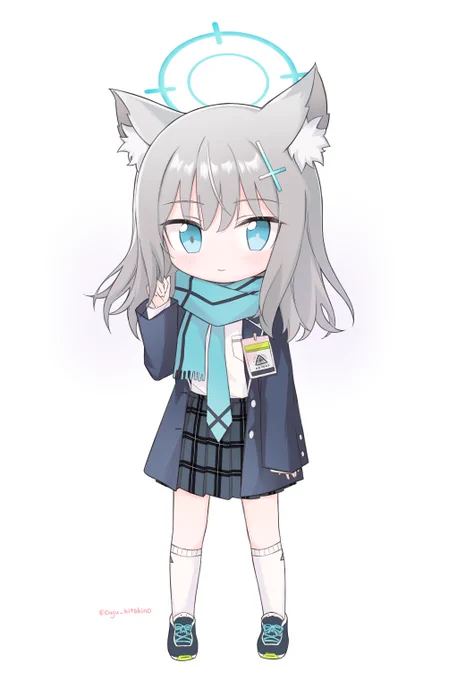 描かせて頂いたブルアカの砂狼シロコちゃんSD 