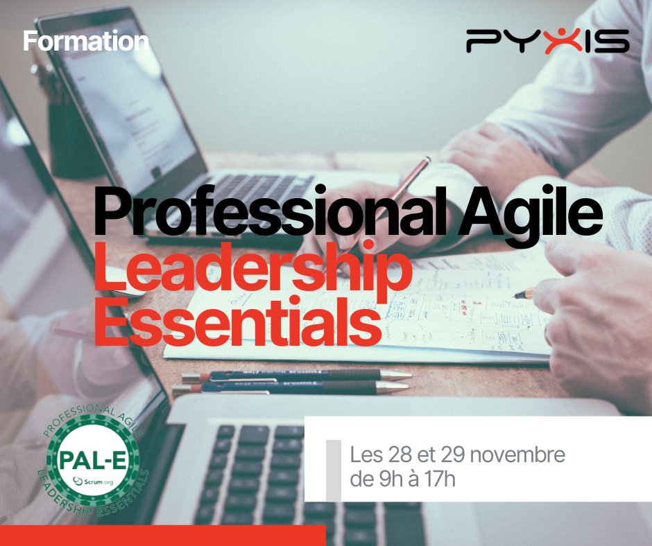 La formation Professional Agile Leadership Essentials (PAL-E) combine un enseignement magistral et des exercices pratiques pour aider les gestionnaires et autres dirigeants à travailler directement avec des équipes Agiles.
 👉 bit.ly/3BFdtVN