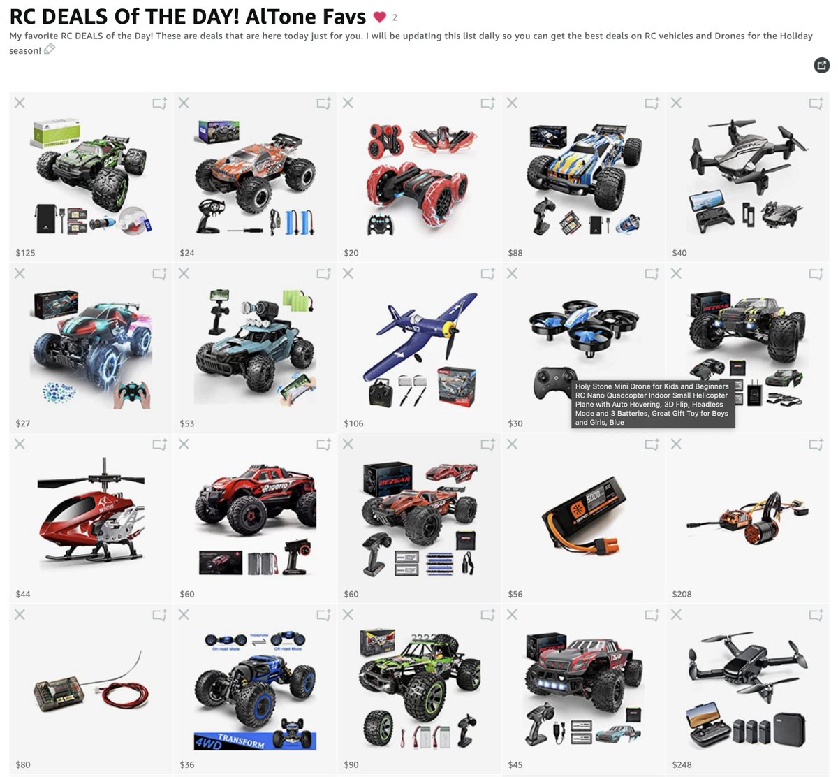 AlToneOnline's tweet photo. #DOTD #RC #Deals of the day has been updated!  There are a bunch of new deals on RC products to help you find a great #Gifts for the #Holidays. 
https://t.co/tyUcG4AcCU https://t.co/BxsS2YHW7s