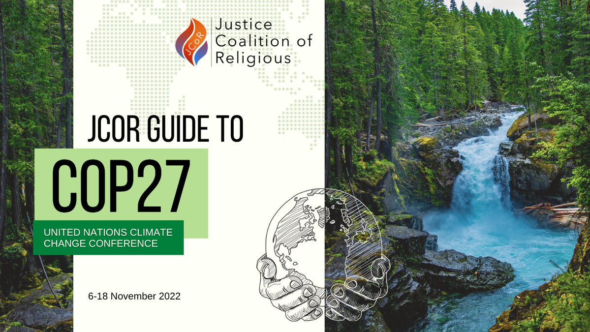 🆕The JCoR guide to #COP27 is now available! 

Take a look to learn about: 
🌍 #COP27Egypt
📺 How to join in events
🗣️ How to participate in social media advocacy

You won't want to miss the resources page. Check it out👀

📖Read here: jcor2030.org/communications…