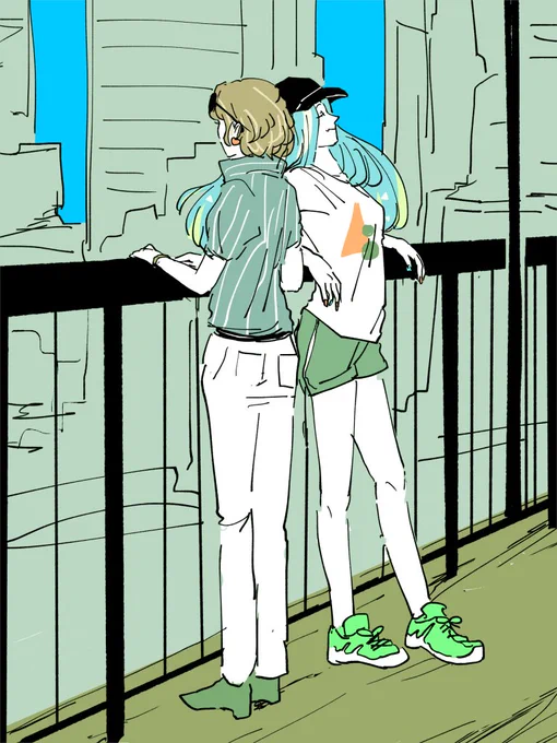 外にいるサワボン 