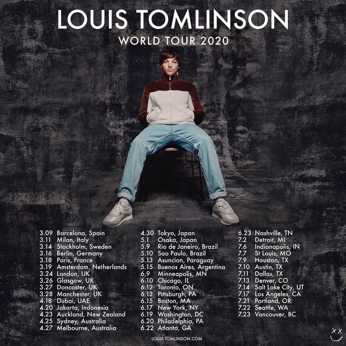 louisinpy's tweet photo. 🔙 [Un día como hoy🗓️ hace TRES años Louis Tomlinson anunciaba su primer tour como solo artist]. ❤️
La fecha inicial, habría sido el 13 de mayo de 2020 para Paraguay. 🇵🇾
¿Cómo tomaron ésta noticia aquella vez?
🙋🏻‍♀️Acá lloramos a mares. 
#LouisTomlinson #LTWTParaguay https://t.co/6q8Qlw0p2q